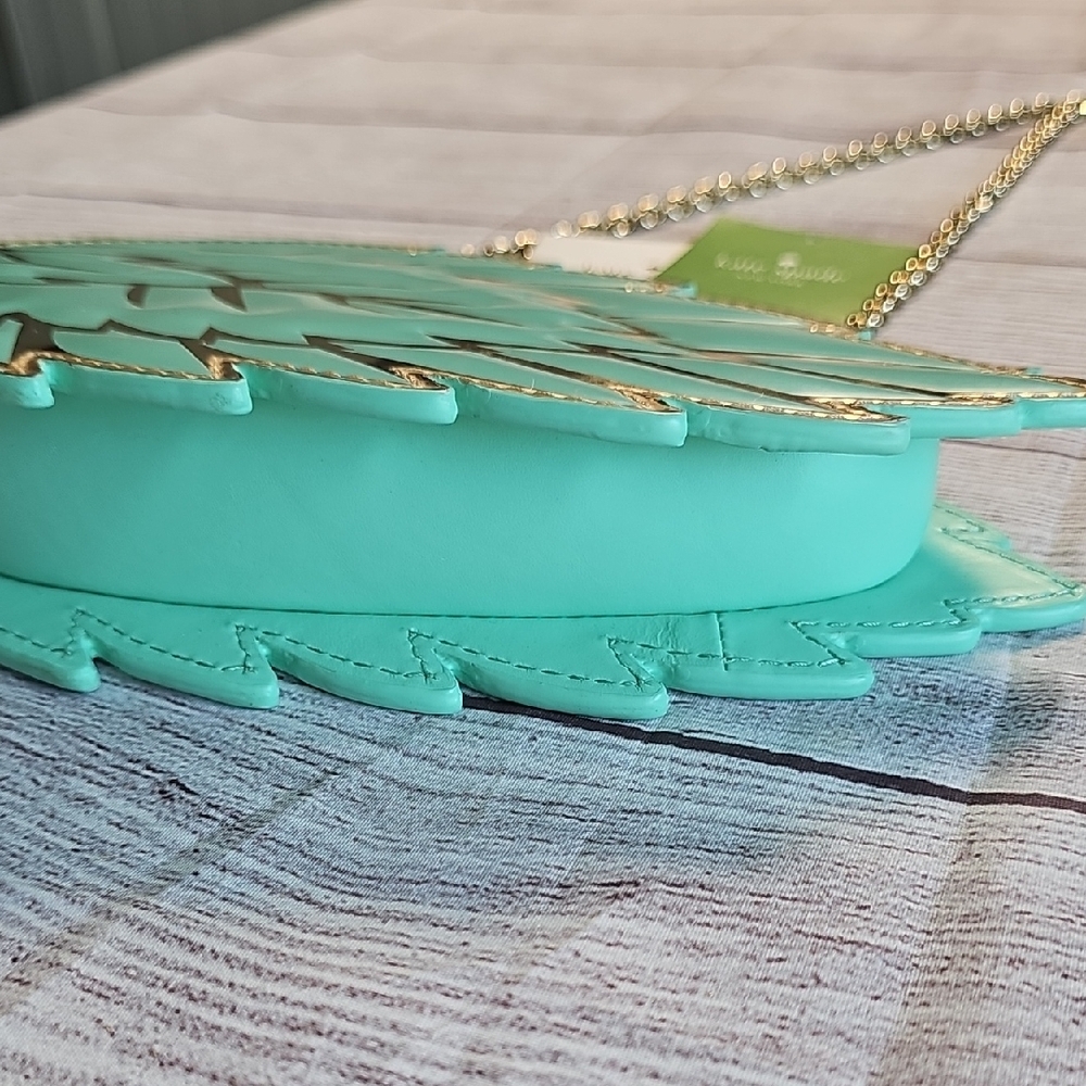 NWT Kate Spade Green Leaf Shape Crossbody Bag - Picture 5 of 10
